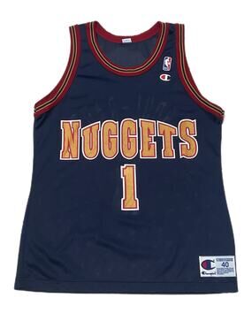 Champion 1990's Abdul-Rauf Denver Nuggets NBA Jersey